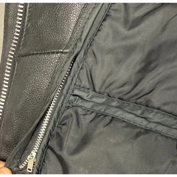Vintage Bermans Street Legal Black Leather Fringe Motorcycle Jacket Women’s 14 - Picture 10 of 14